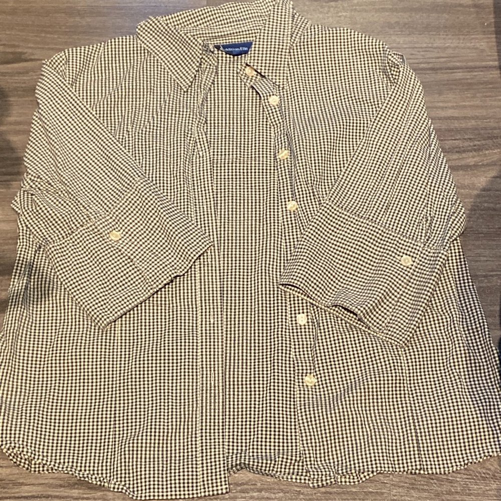 Addition-Elle Plaid Button Up, Size 18.